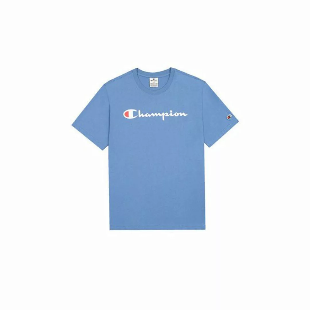 Champion Kurzarmshirt Herren Baumwoll-T-Shirt mit großem Logo - Laubgrün günstig online kaufen