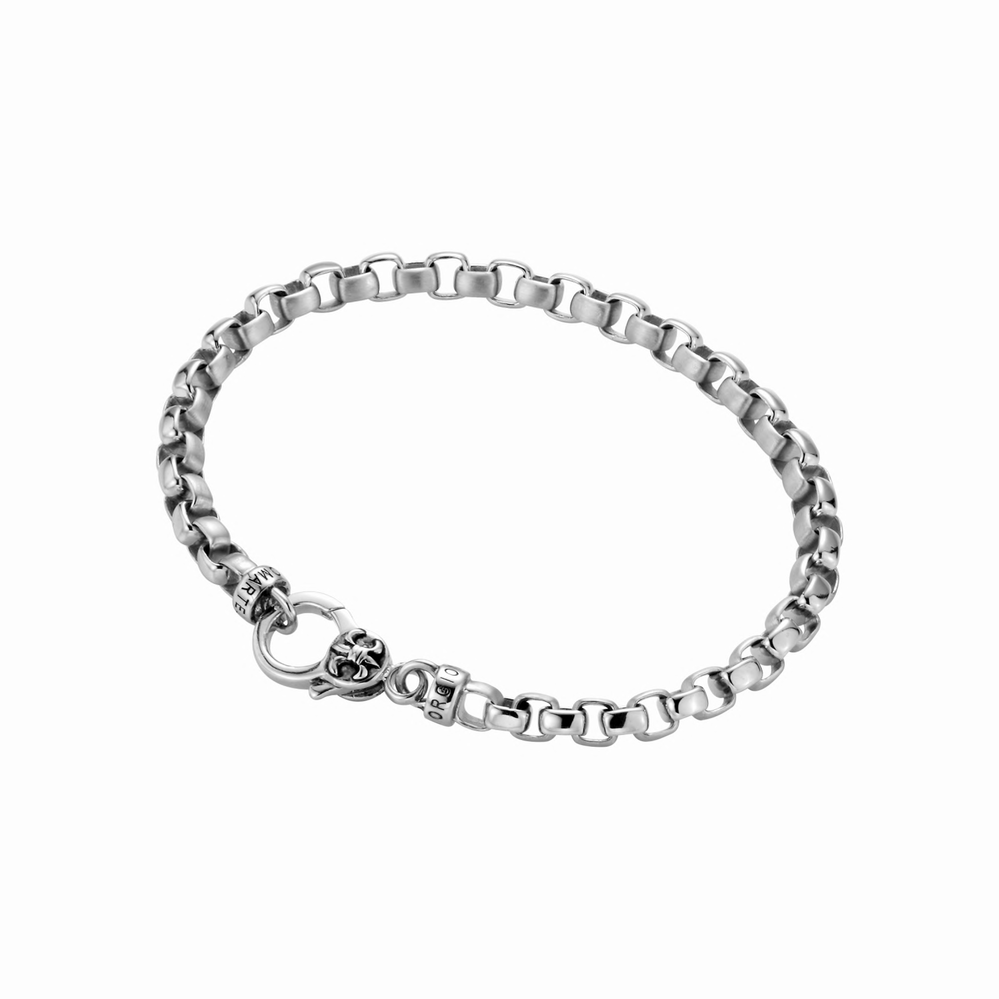 GIORGIO MARTELLO MILANO Armband "eckige Glieder, gebürstet / glanz, Silber günstig online kaufen