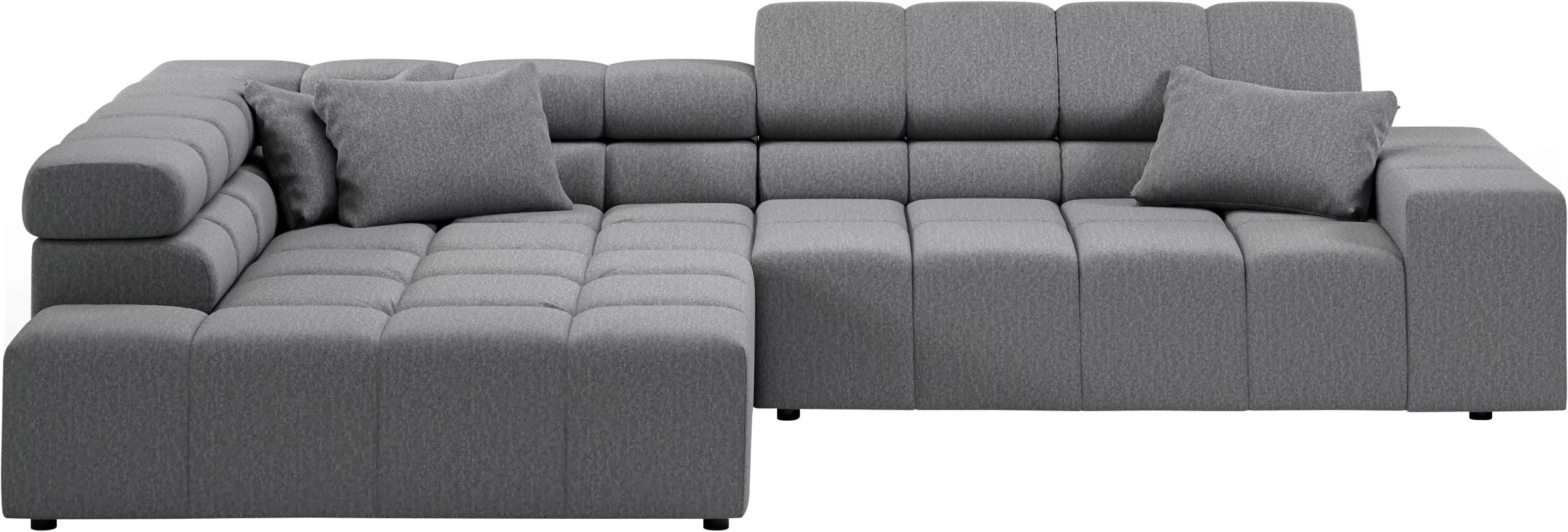 INOSIGN Ecksofa Ancona incl. Kopfteilverstellung, Zierkissen Breite 319cm, günstig online kaufen