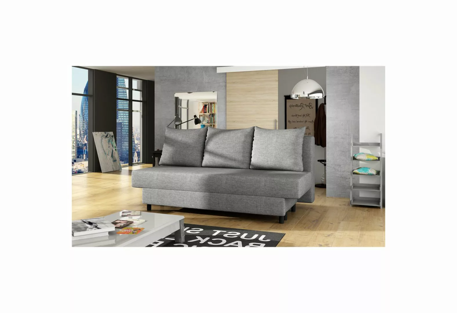 Home Collective Sofa 3-Sitzer Dreisitzer Schlafsofa, mit 3 Dekokissen und S günstig online kaufen