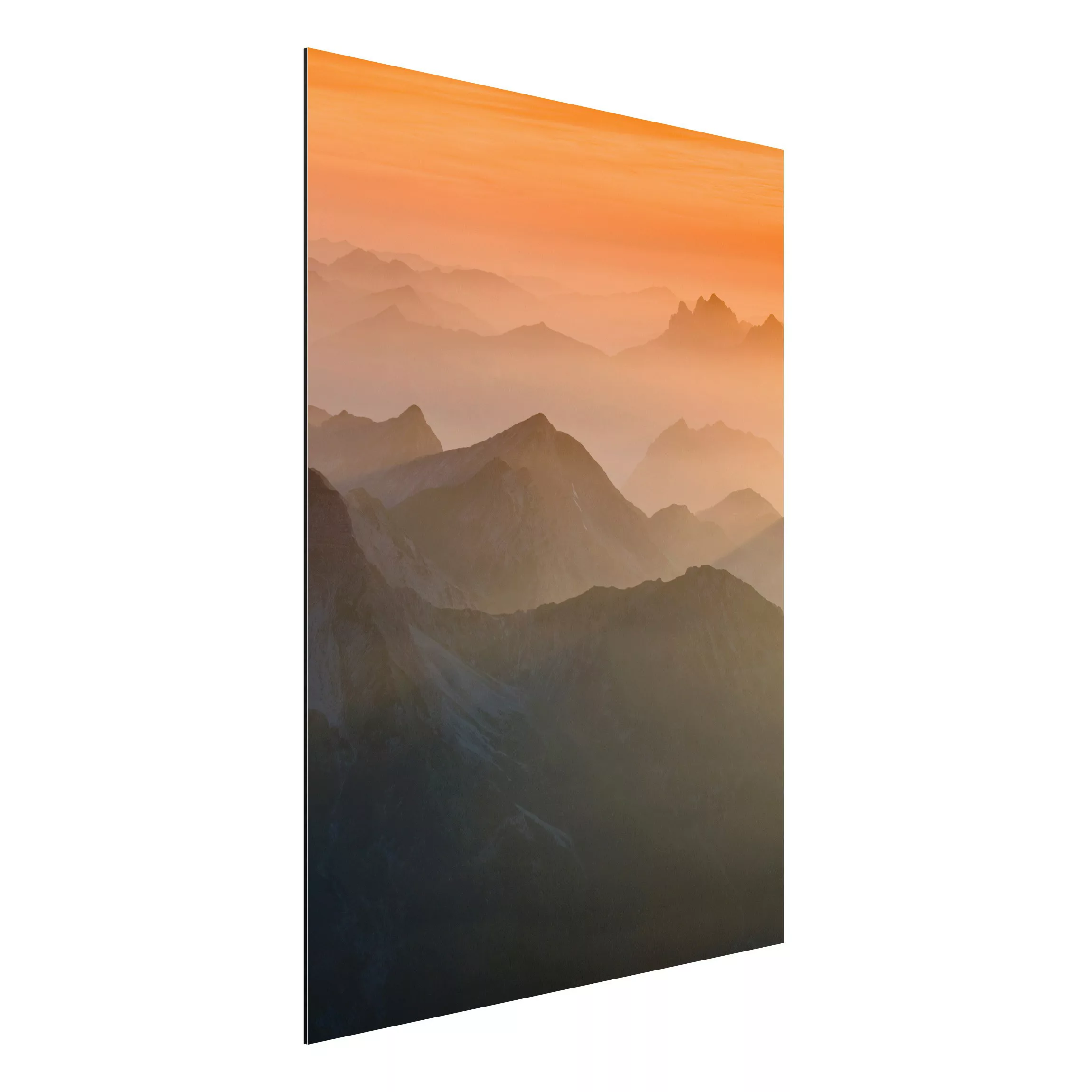 Alu-Dibond Bild Natur & Landschaft - Hochformat 3:4 Blick von der Zugspitze günstig online kaufen