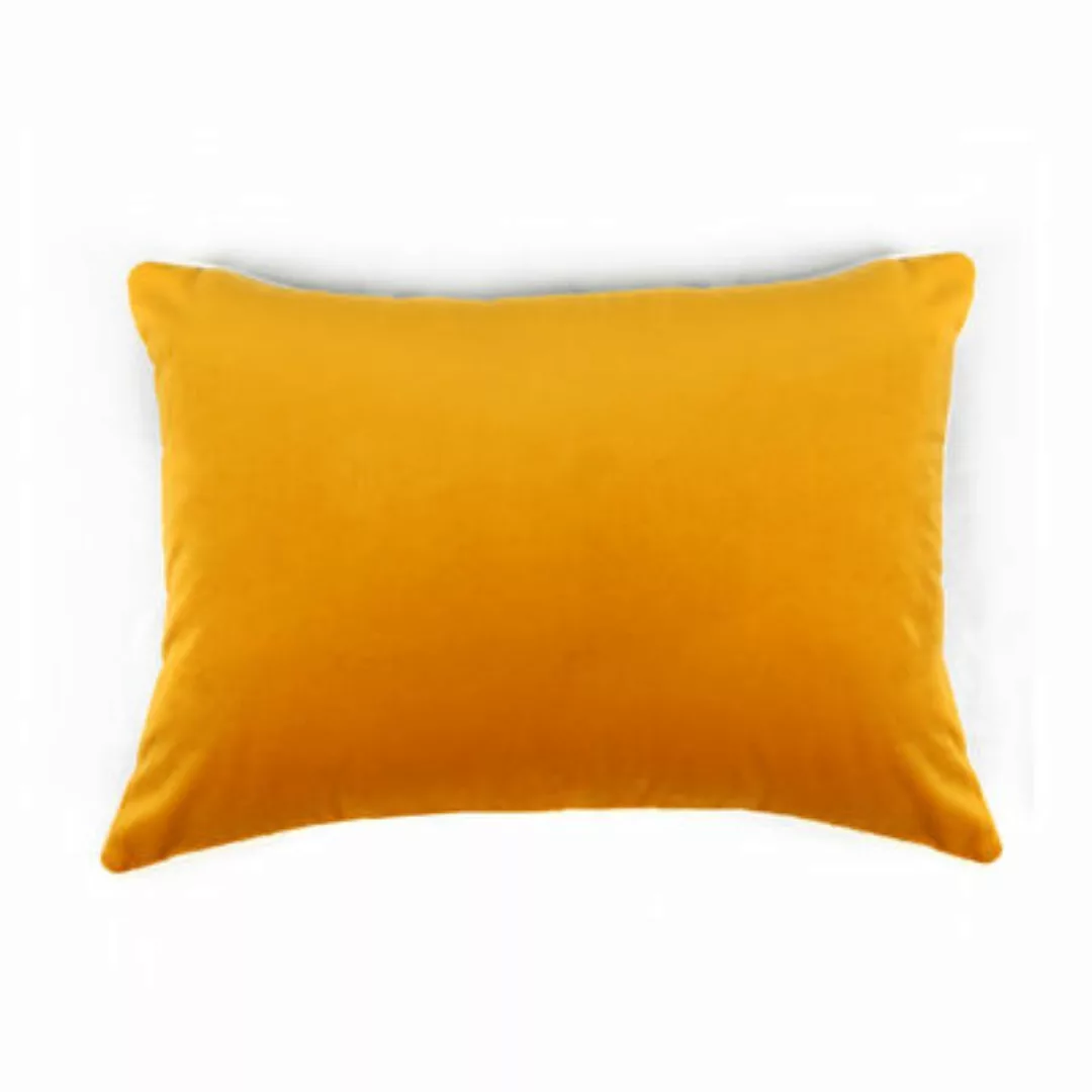 Kissen Double jeu textil gelb / Velours - 40 x 55 cm - Maison Sarah Lavoine günstig online kaufen