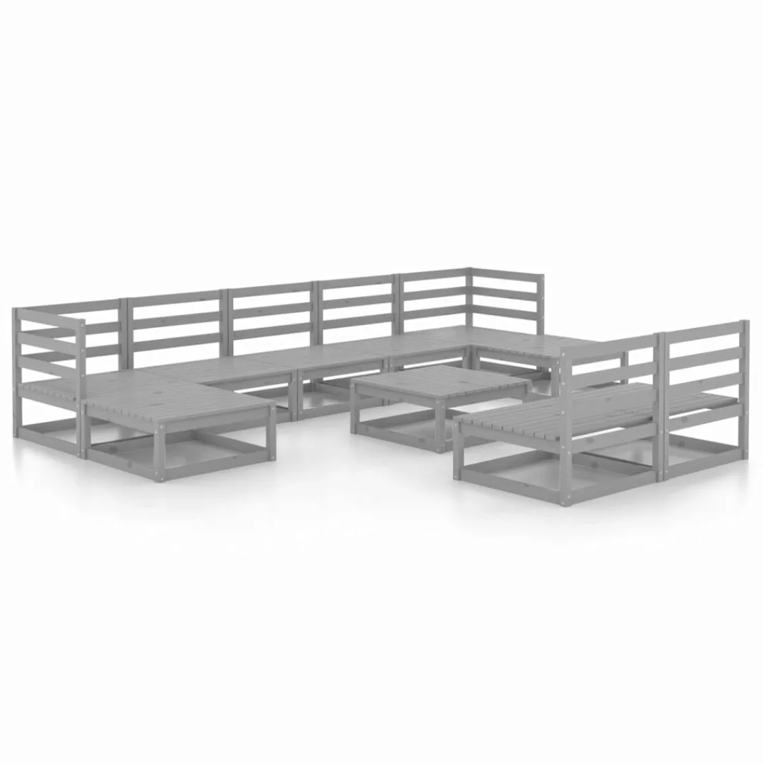 10-tlg. Garten-lounge-set Kiefer Massivholz günstig online kaufen