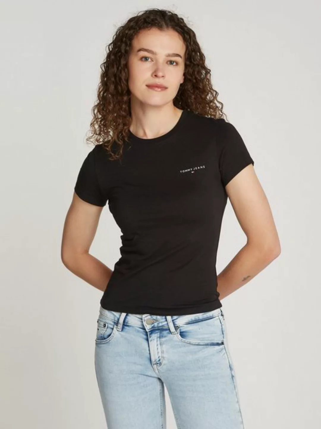 Tommy Jeans T-Shirt "TJW SLIM LINEAR TEE", mit Logoschriftzug günstig online kaufen