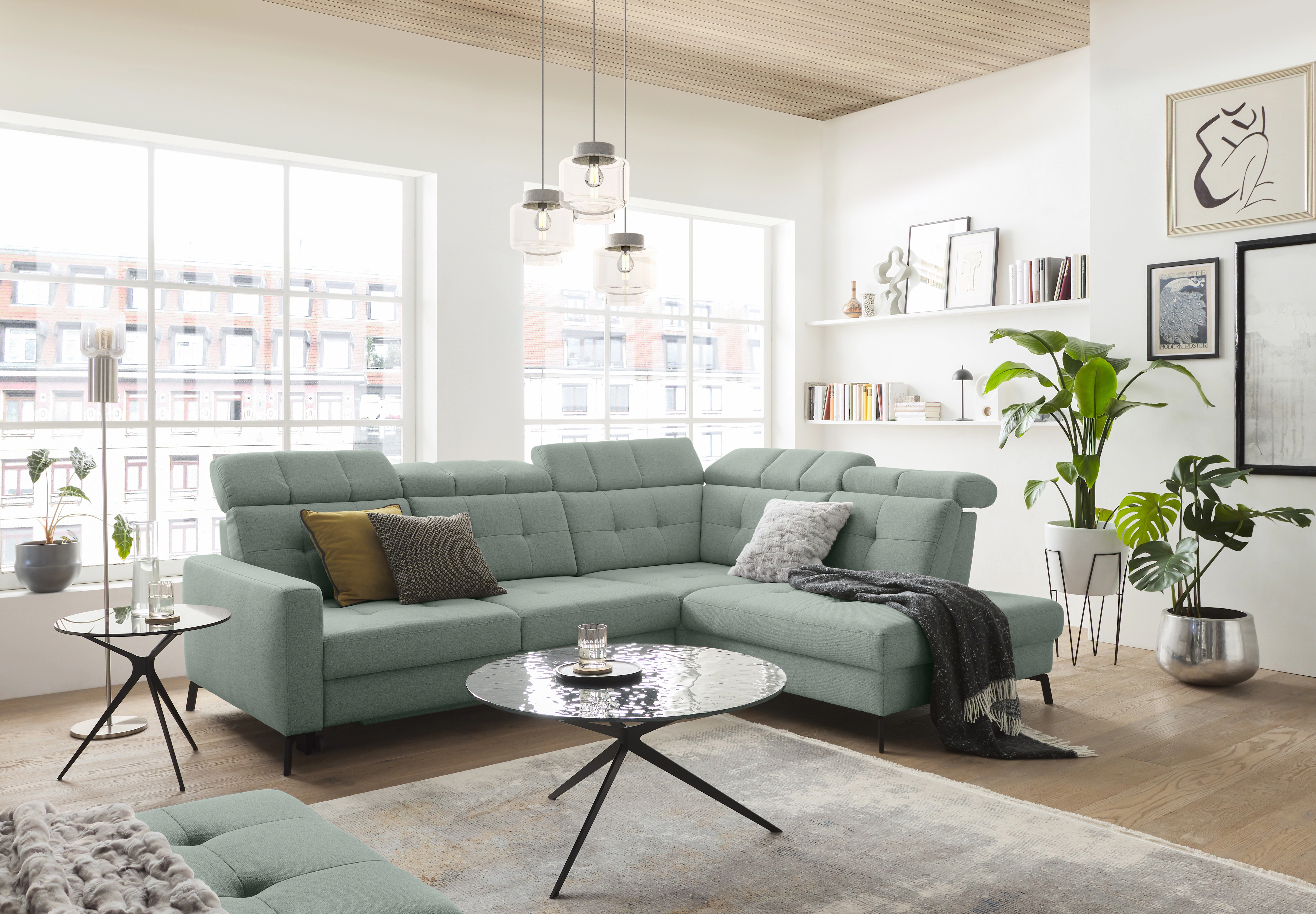 Musterring Ecksofa »MR 4615«, mit Kopf- und Rückenverstellung, Metallfuß sc günstig online kaufen