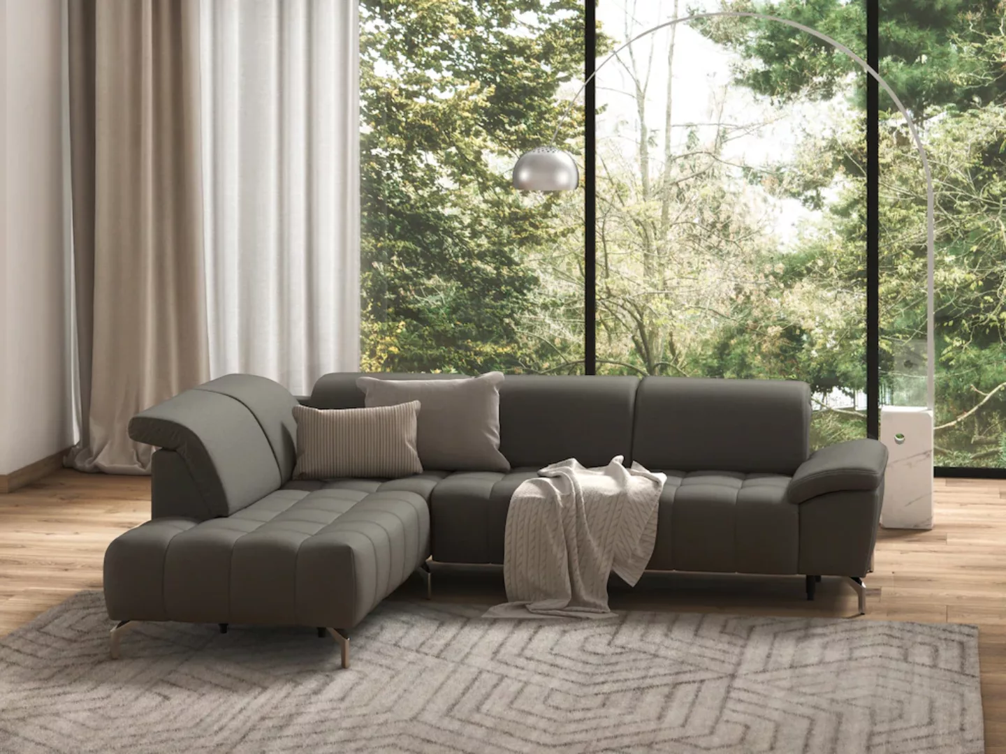 sit&more Ecksofa »Cool L-Form«, wahlweise mit Kopfteilverstellung und Vorzi günstig online kaufen
