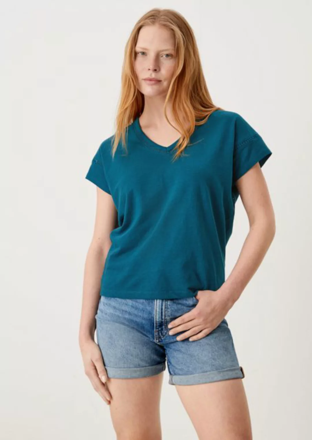 s.Oliver Shirttop T-Shirt mit Häkelspitze Spitze günstig online kaufen