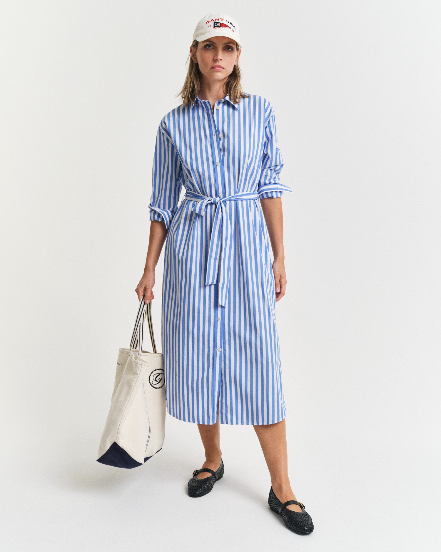 Gant Hemdblusenkleid REL STRIPED POPLIN SHIRT günstig online kaufen
