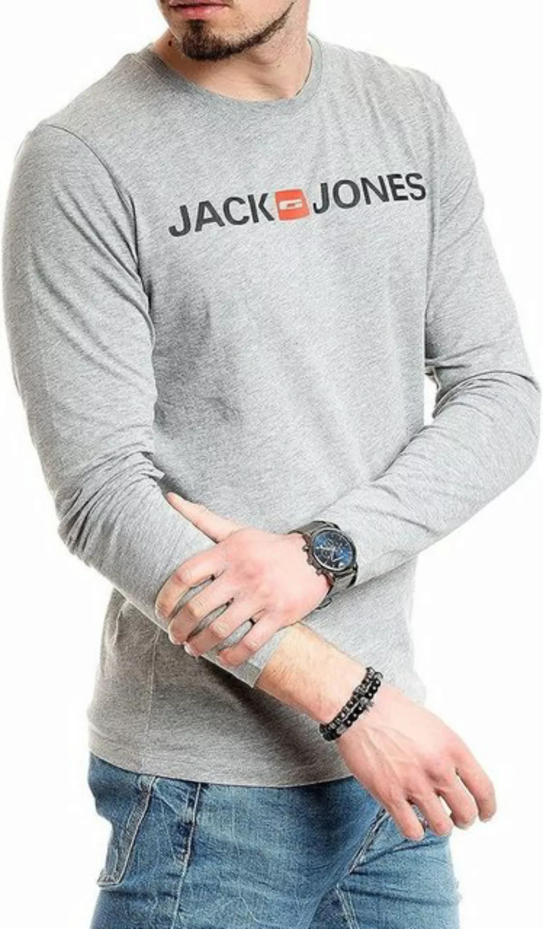 Jack & Jones Langarmshirt mit Printaufdruck günstig online kaufen