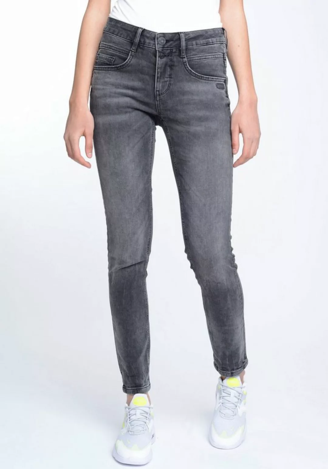 GANG Skinny-fit-Jeans 94MORA mit 3-Knopf-Verschluss und Passe vorne günstig online kaufen