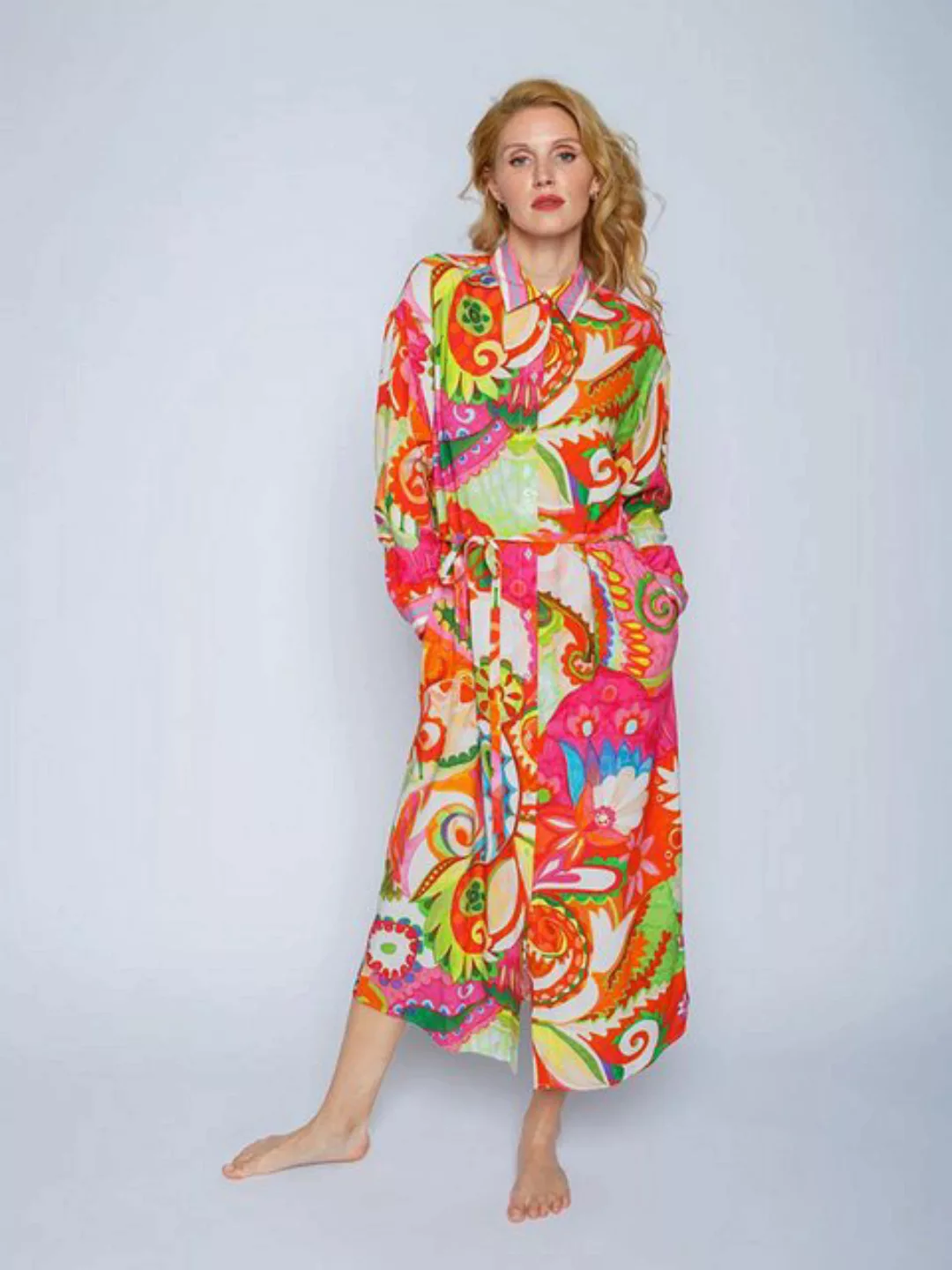 Emily Van Den Bergh Blusenkleid Hemd Multicolour Paisley günstig online kaufen