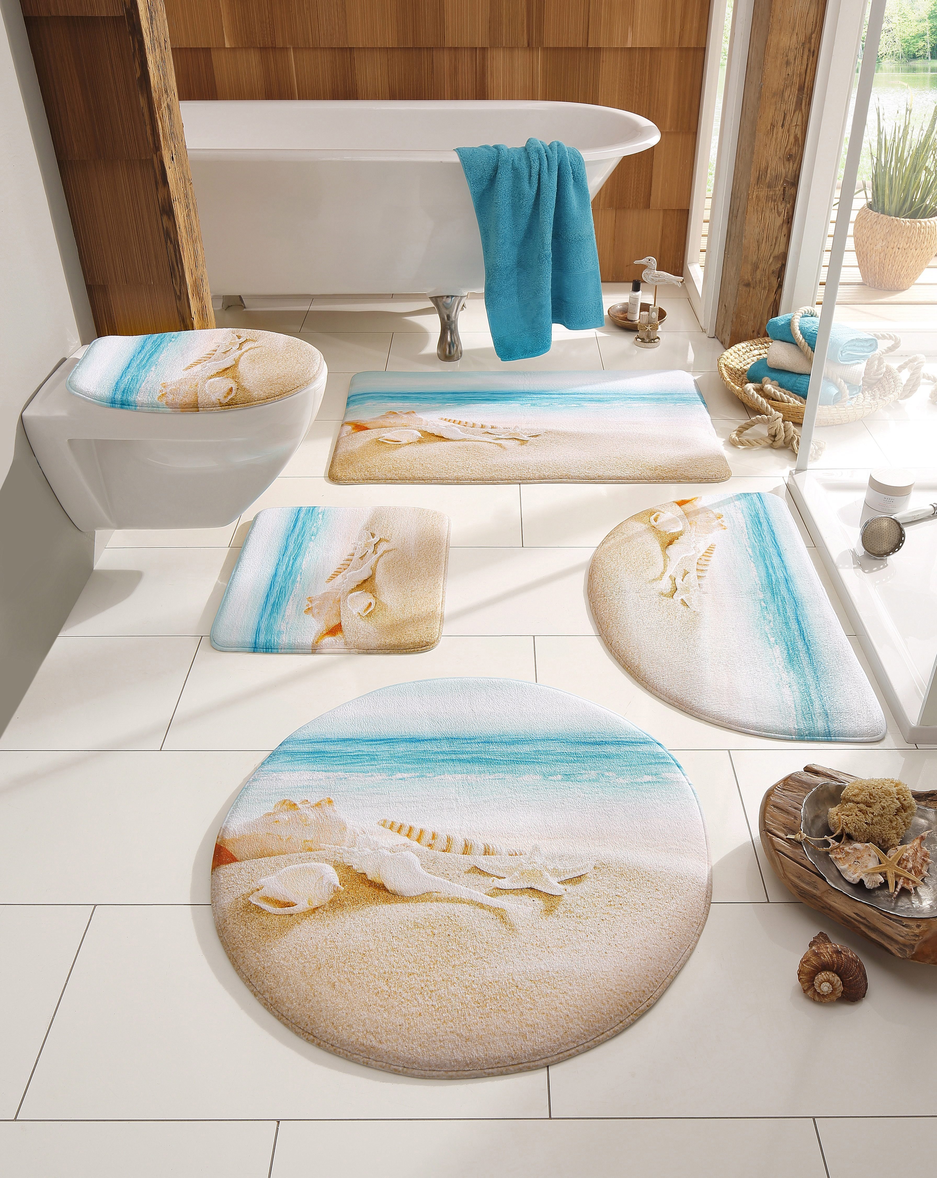 my home Badematte Strand, Höhe 14 günstig online kaufen