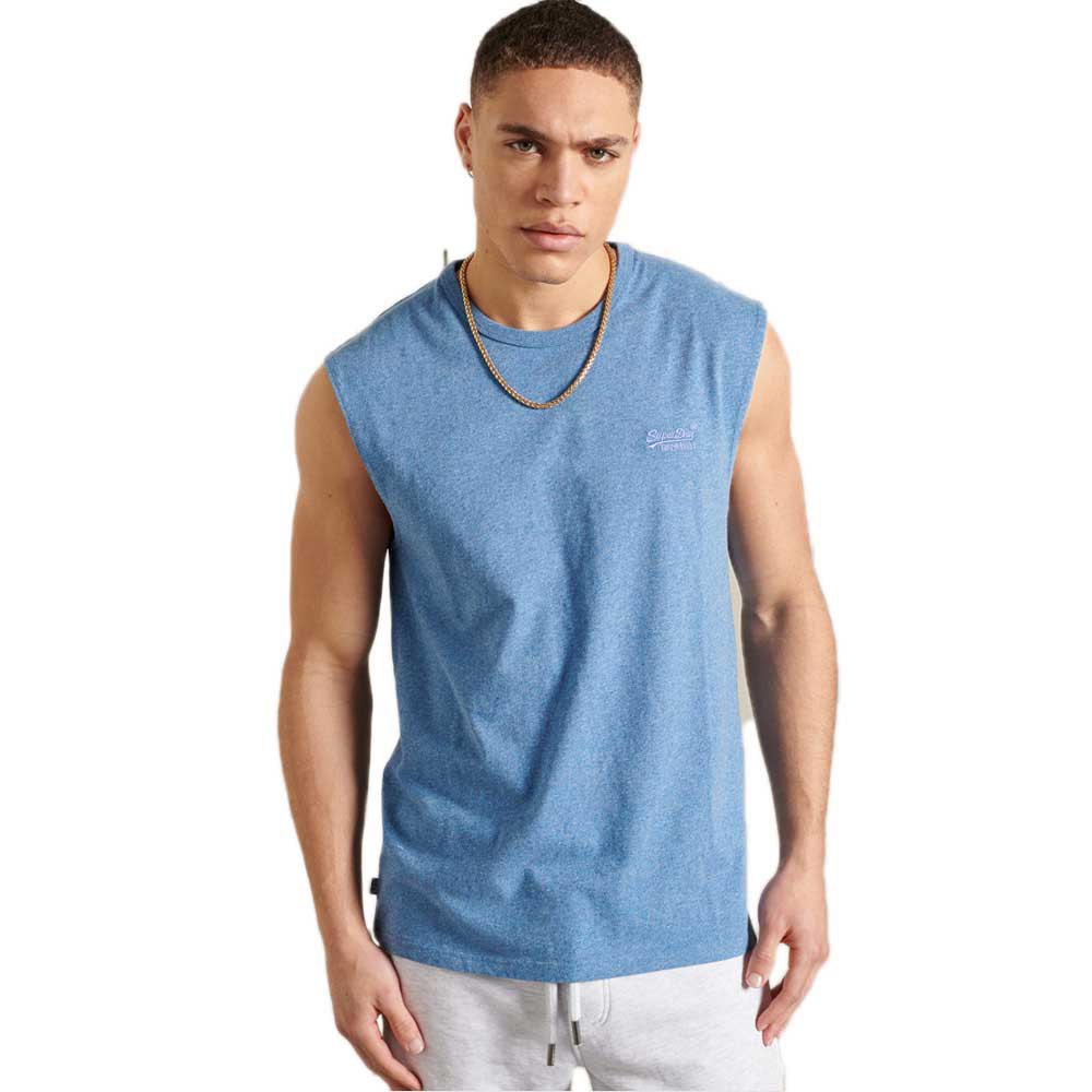Superdry Orange Label Classic Ärmelloses T-shirt 2XL Bright Blue Grit günstig online kaufen