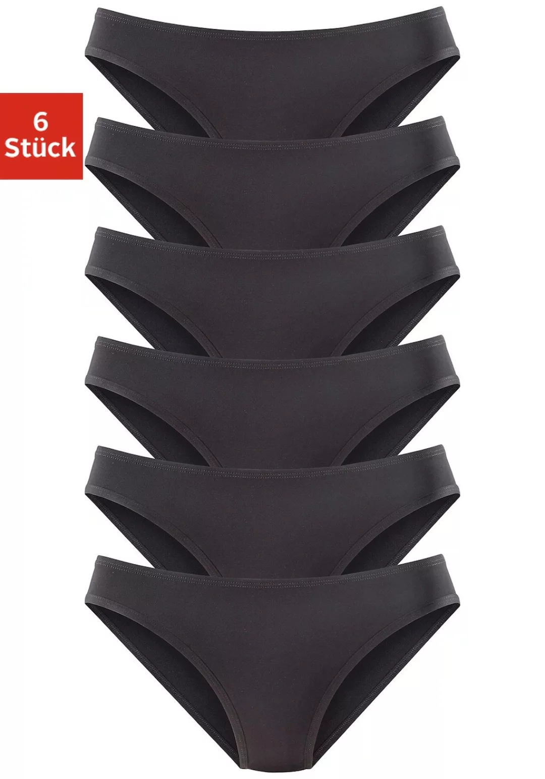 Vivance active Jazz-Pants Slips, (6er-Pack), aus weicher Microfaser günstig online kaufen