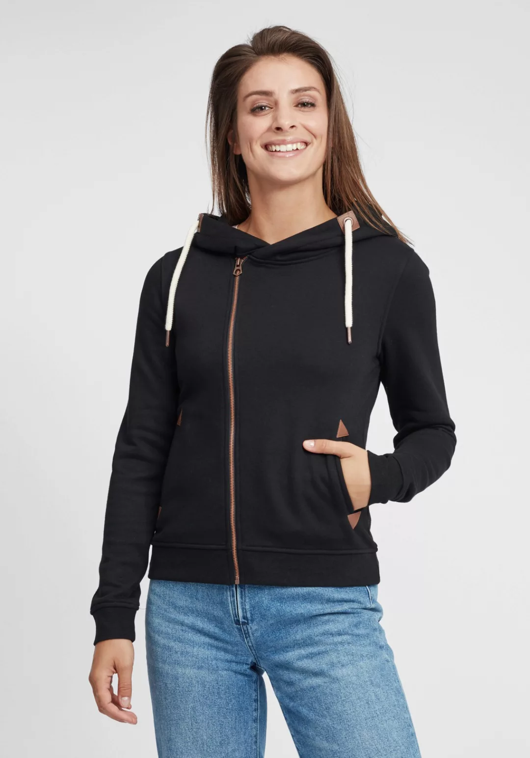 OXMO Kapuzensweatjacke "Kapuzensweatjacke OXVicky" günstig online kaufen