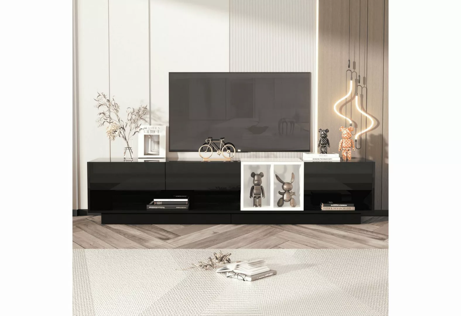 BlingBin TV-Schrank Lowboard (1-St., Farbblockierendes Design, 190x 40x 42c günstig online kaufen