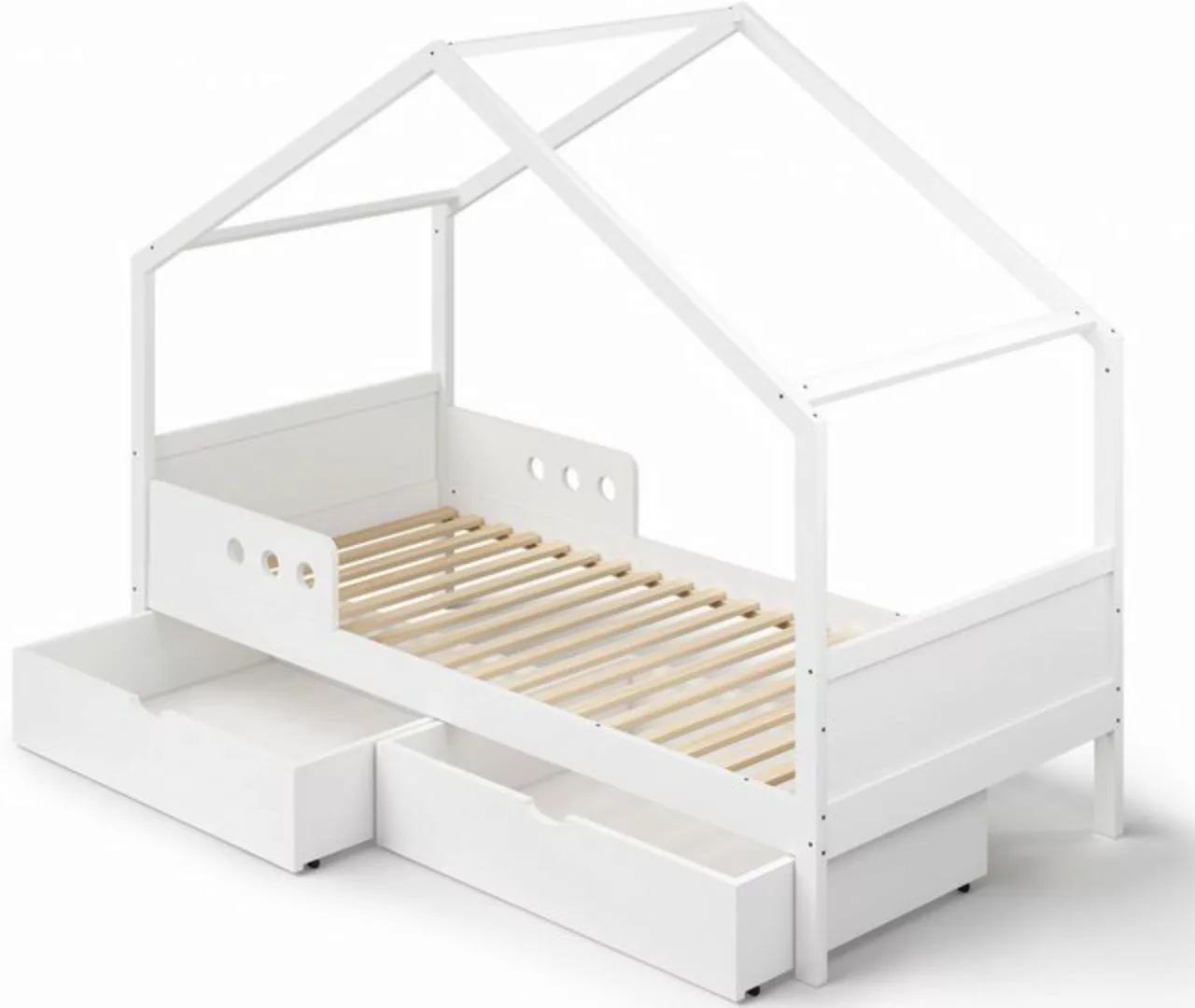 Bellabino Hausbett Bela (Kinderbett 90x200 cm, mit 2 Schubladen und Matratz günstig online kaufen