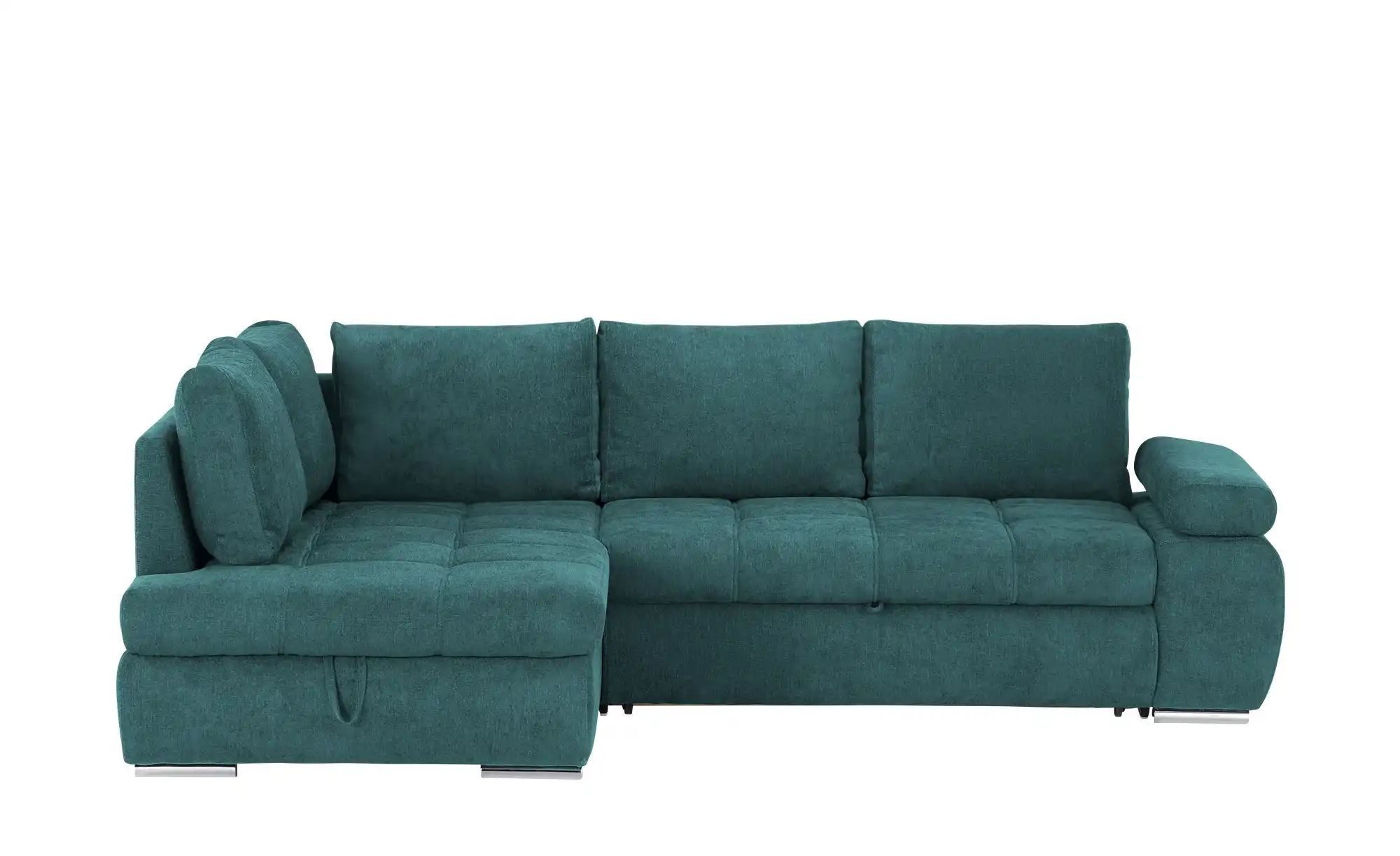 Ecksofa aus Flachgewebe Sky ¦ türkis/petrol ¦ Maße (cm): B: 265 H: 89 T: 17 günstig online kaufen