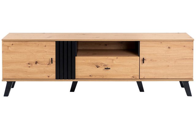 RIYO TV-Schrank TV-Schrank Schwarzdesign TV-Möbel Lowboard mit Schubladen V günstig online kaufen