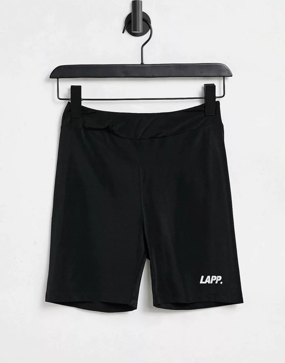 LAPP – Schwarze Legging-Shorts mit Motiv günstig online kaufen