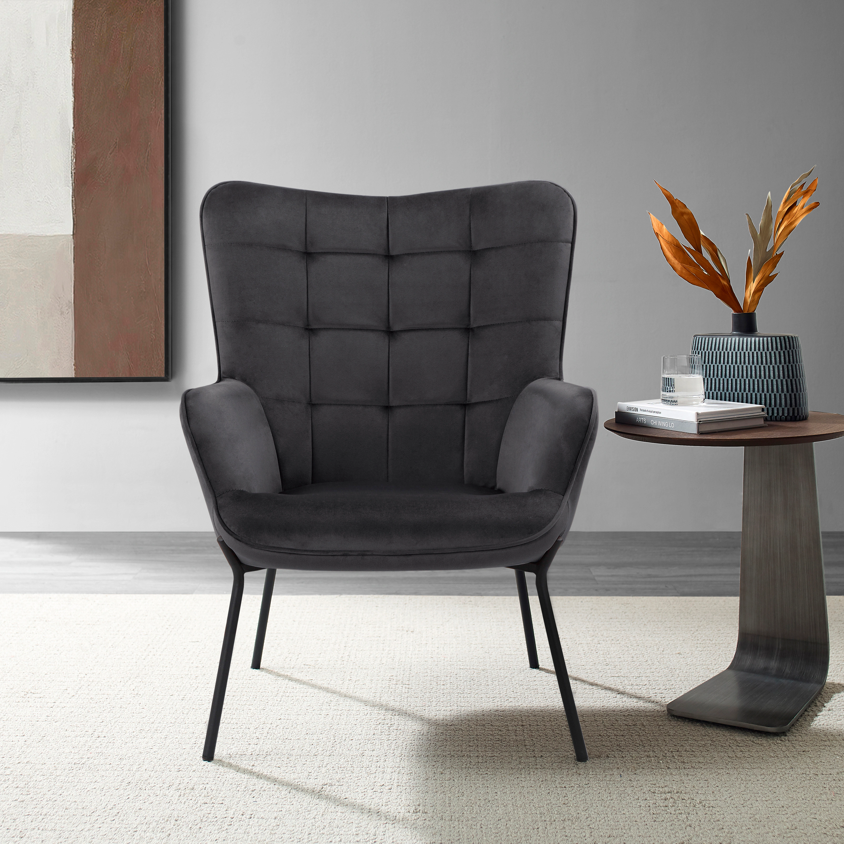 OTTO products Loungesessel »Luukas, Ohrensessel mit Metallbeinen,«, (1 St.) günstig online kaufen