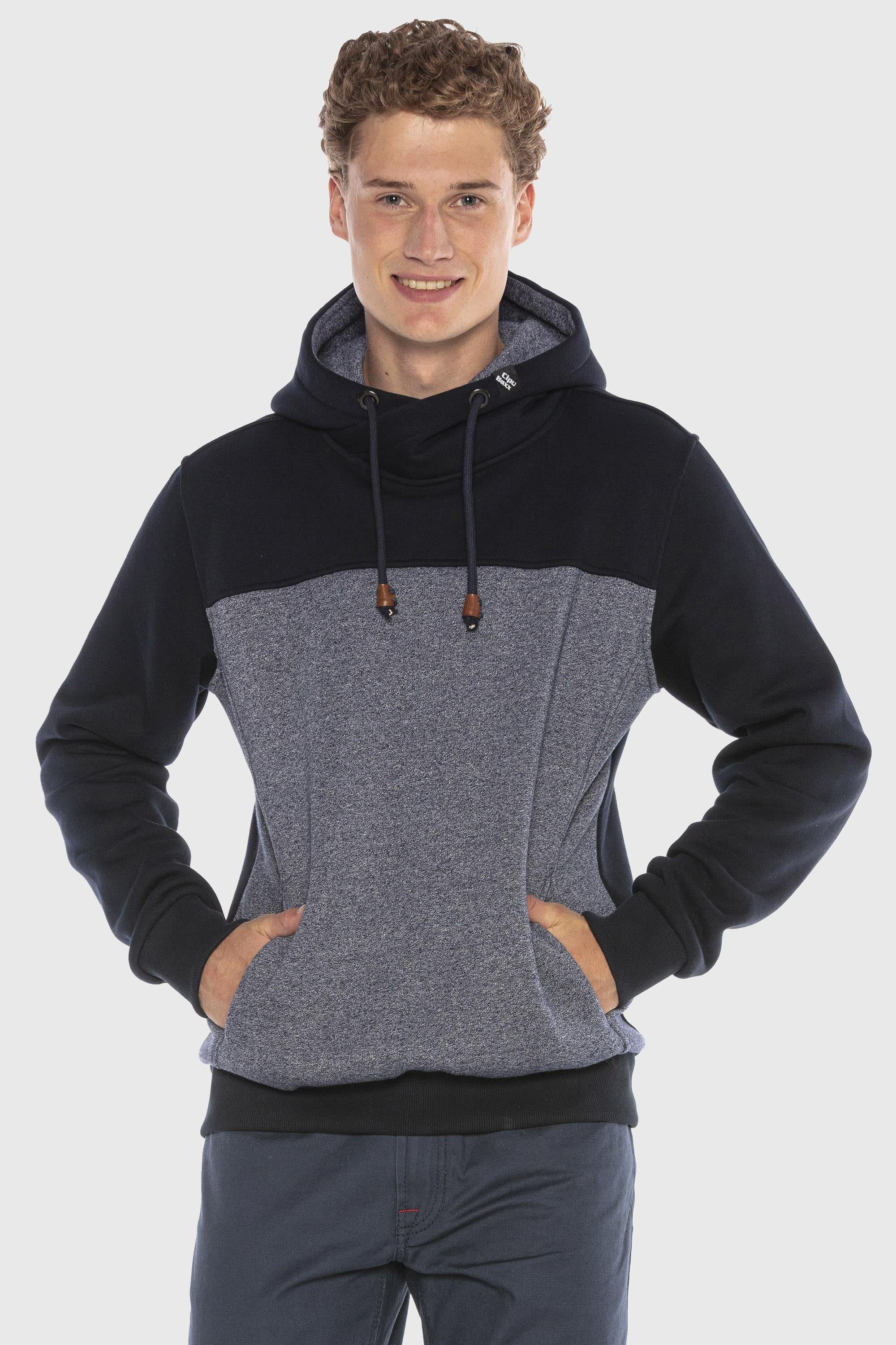 Cipo & Baxx Kapuzenpullover "Sweatshirts", (1 tlg.), im Kontrast-Look günstig online kaufen