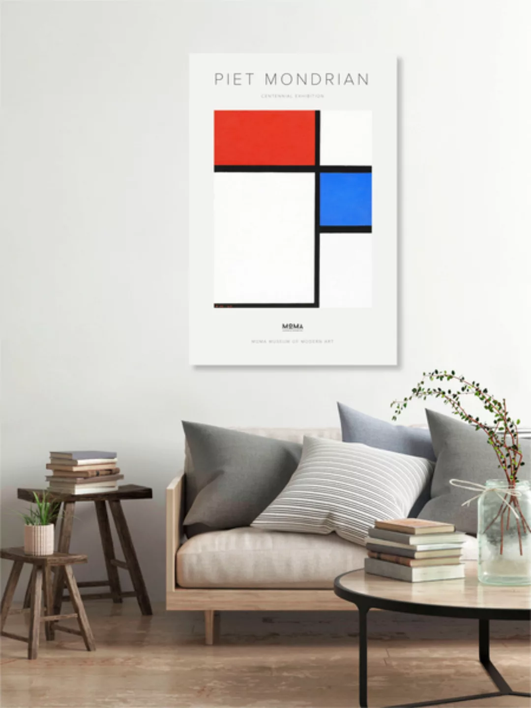 Poster / Leinwandbild - Piet Mondrian – Centennial Exhibition – Moma günstig online kaufen