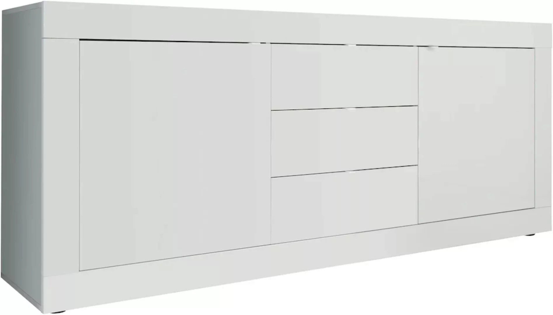 INOSIGN Sideboard "Basic Breite 210 cm, Kommode 2 Türen, 3 Schubkästen, Anr günstig online kaufen