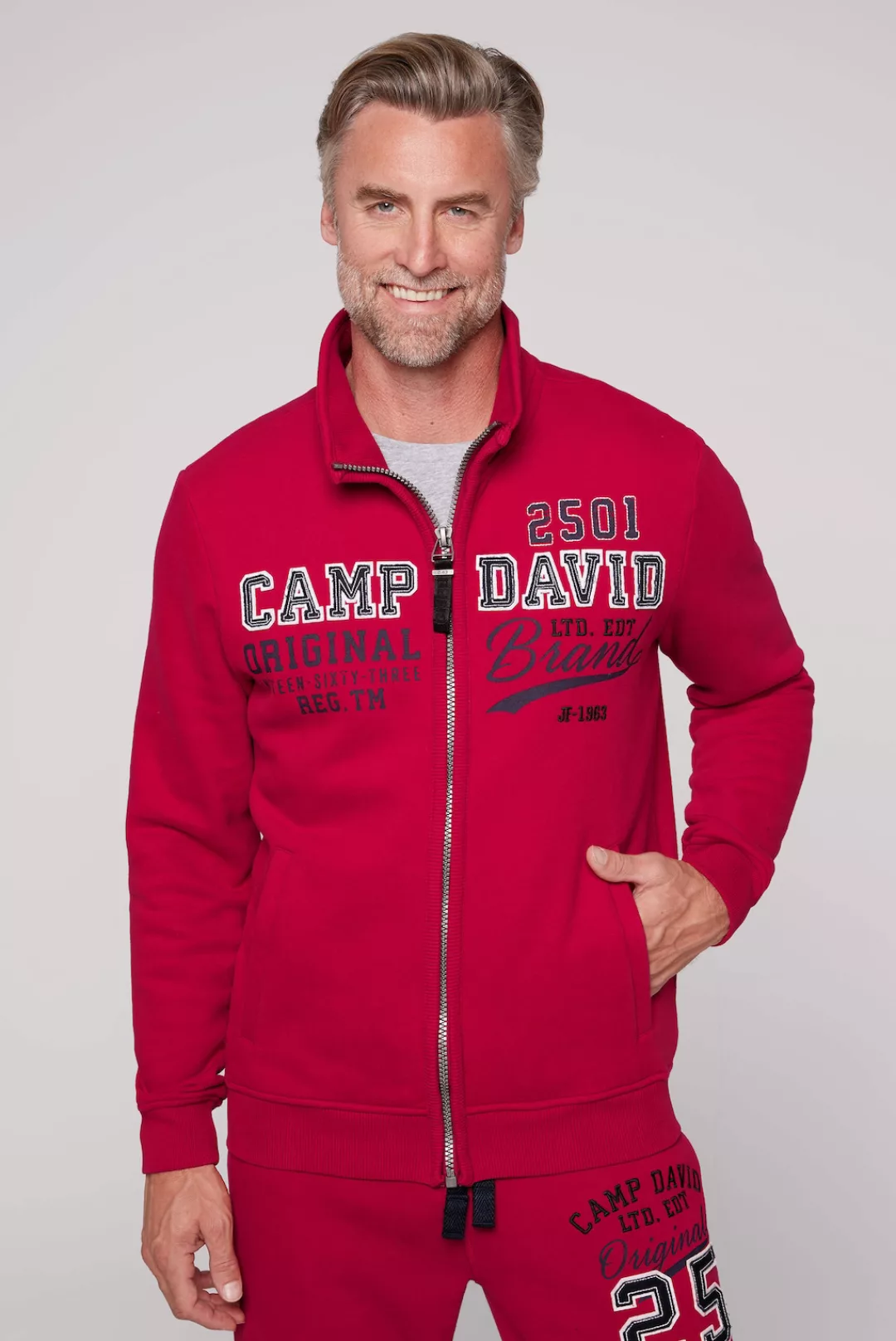 CAMP DAVID Sweatjacke, mit weicher Innenseite günstig online kaufen