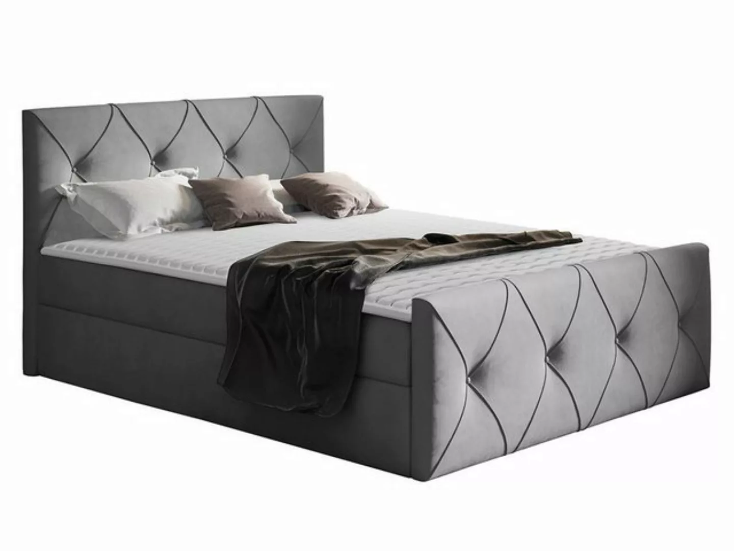 MIRJAN24 Boxspringbett Crystal Lux (Matratze, Topper), mit 2 Bettkästen, Be günstig online kaufen