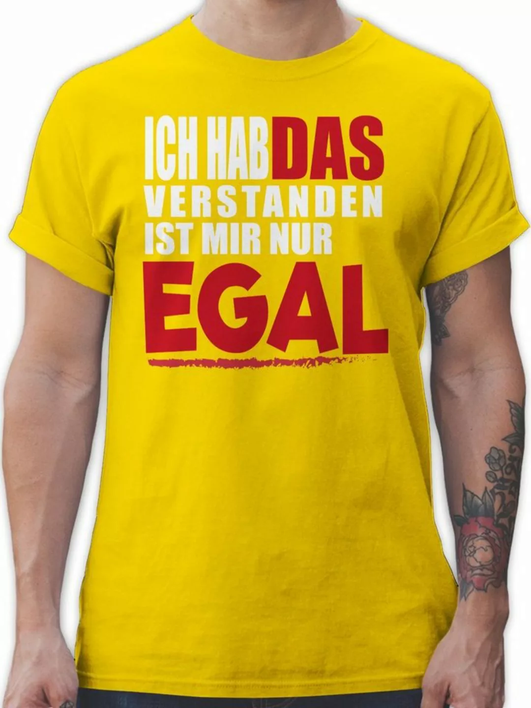 Shirtracer T-Shirt Ich hab das verstanden ist mir nur egal Sprüche Statemen günstig online kaufen