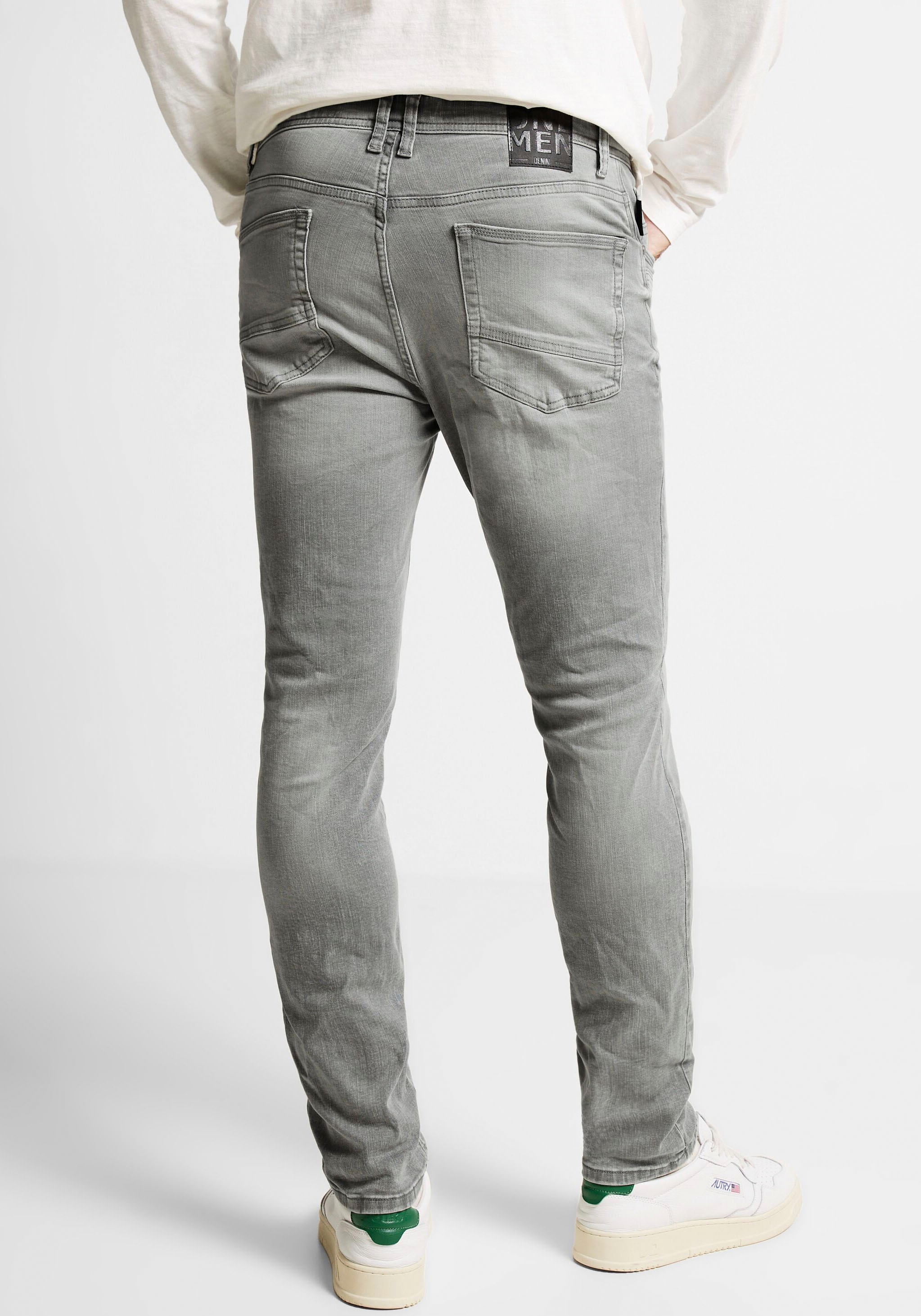 STREET ONE MEN Slim-fit-Jeans, in grauer Waschung günstig online kaufen