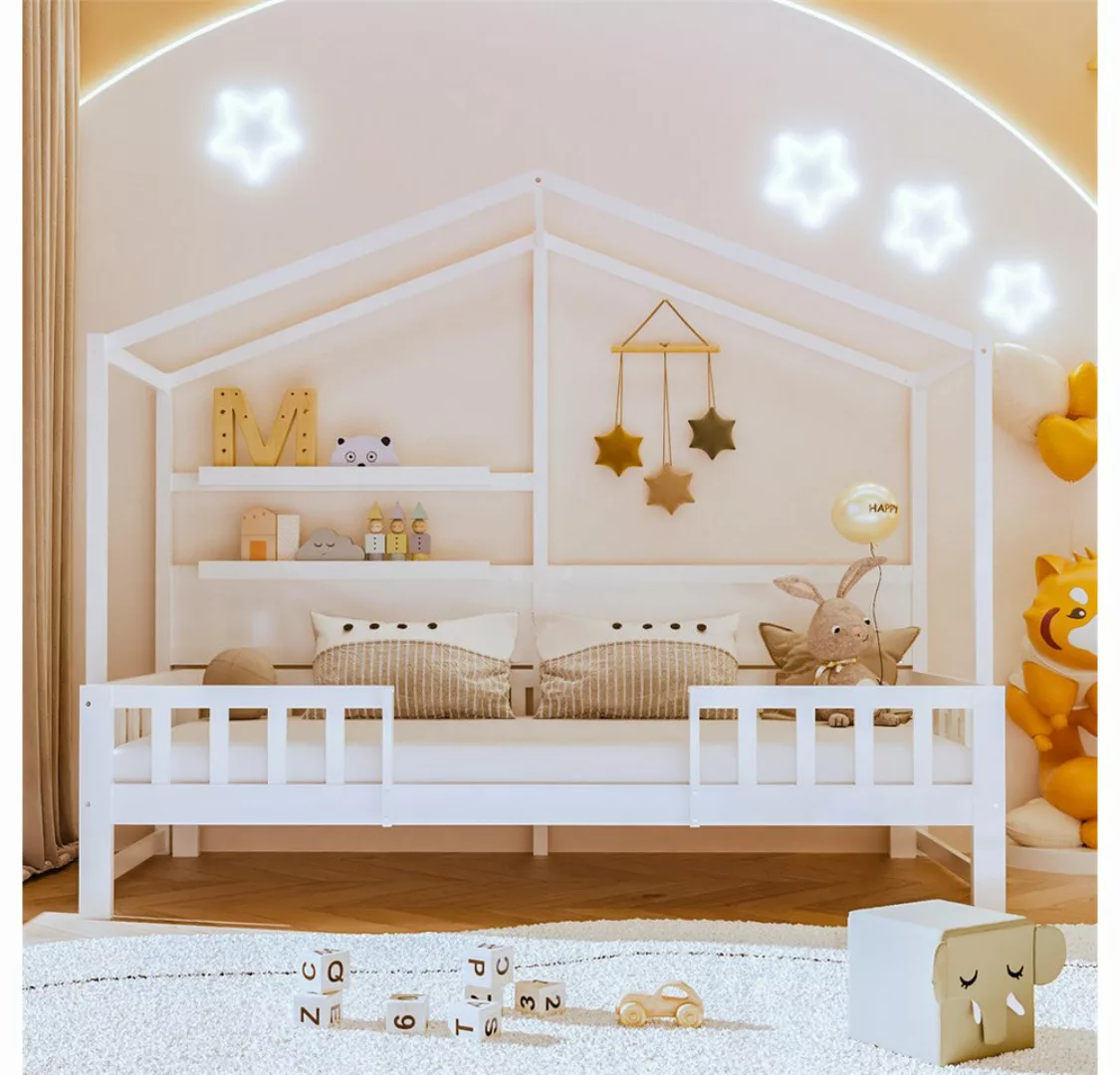 XDeer Massivholzbett Kinderbett 90 x 200 cm, Schlafsofa aus Massivholz,weiß günstig online kaufen