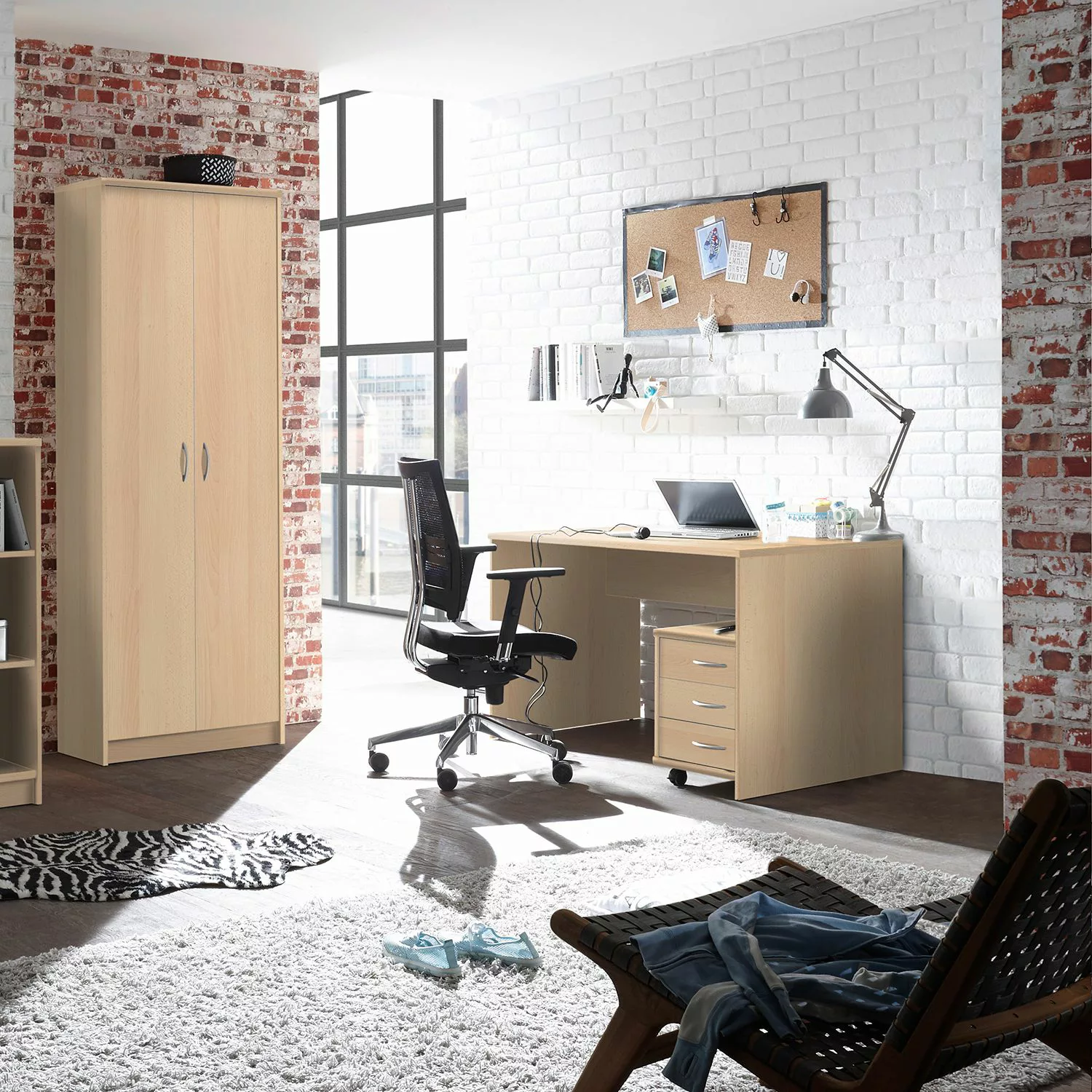 Schreibtisch  Optimus - grau - 106 cm - 75 cm - 75 cm - Sconto günstig online kaufen