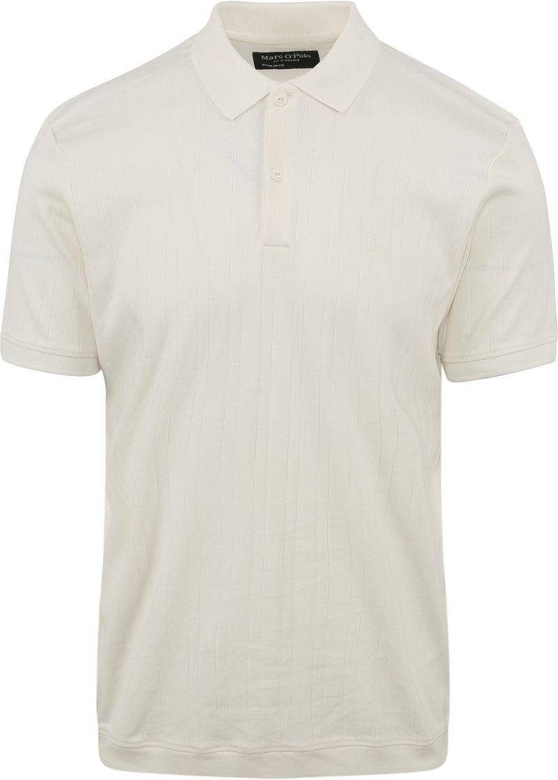 Marc O'Polo Poloshirt Rib Off-Weiß - Größe L günstig online kaufen