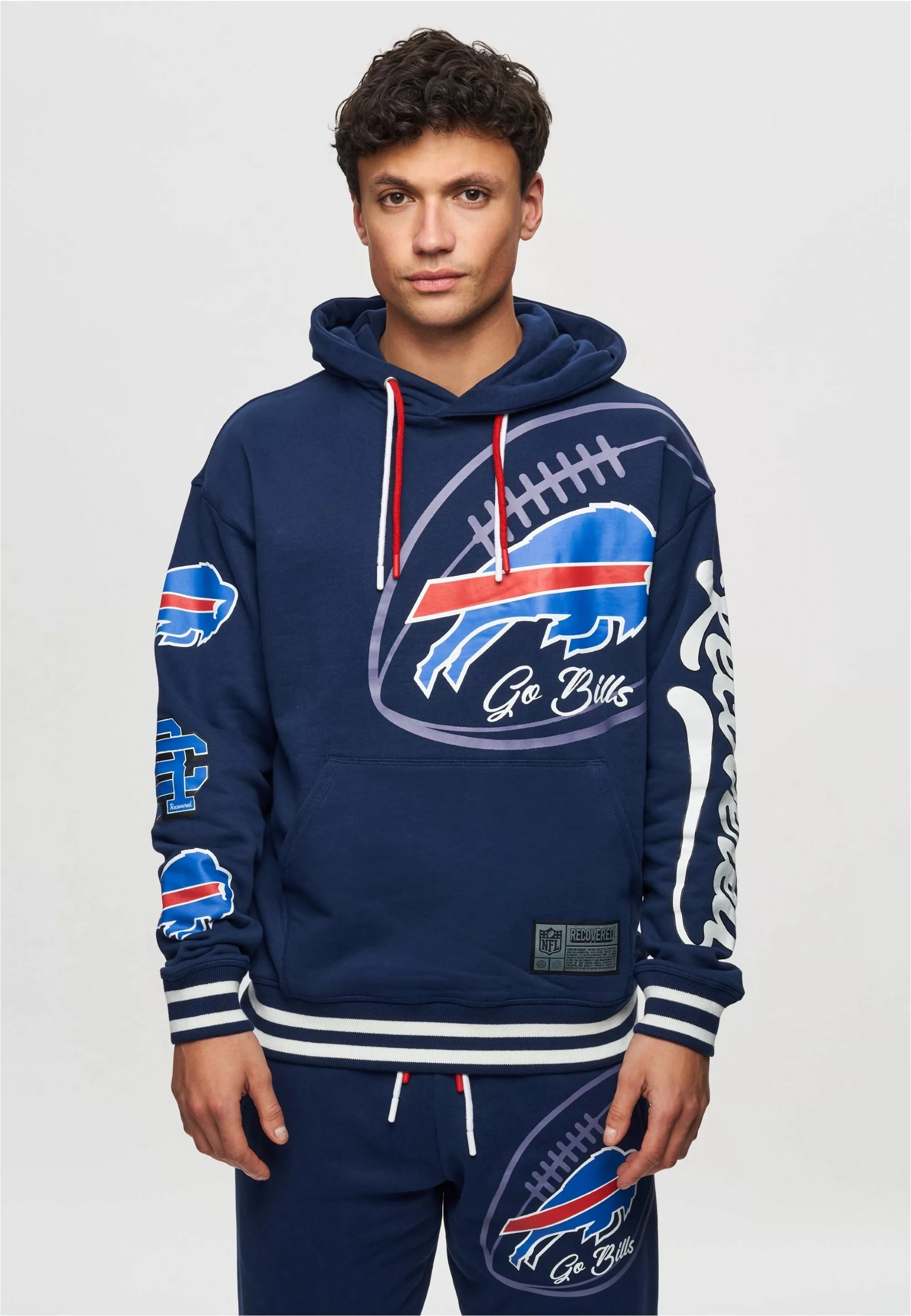 Recovered Kapuzensweatshirt "NFL Bills Go Bills", für Buffalo Bills-Fans günstig online kaufen