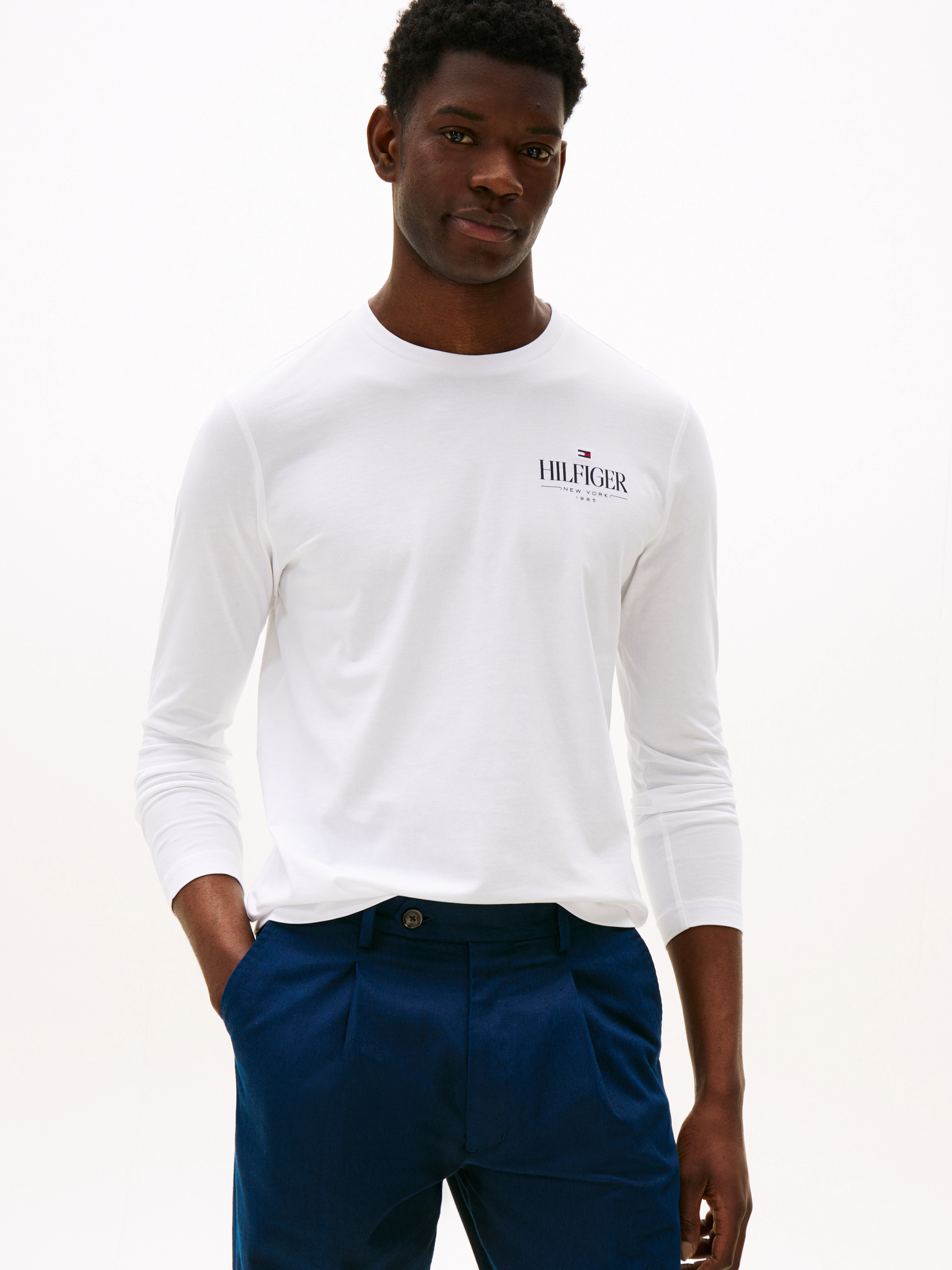 Tommy Hilfiger Longsleeve "HILFIGER STACK LS TEE", Kontrastfarbener Print a günstig online kaufen
