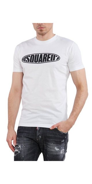 Dsquared2 Print-Shirt Dsquared2 T-Shirt mit Logo-Print Schwarz Herren günstig online kaufen