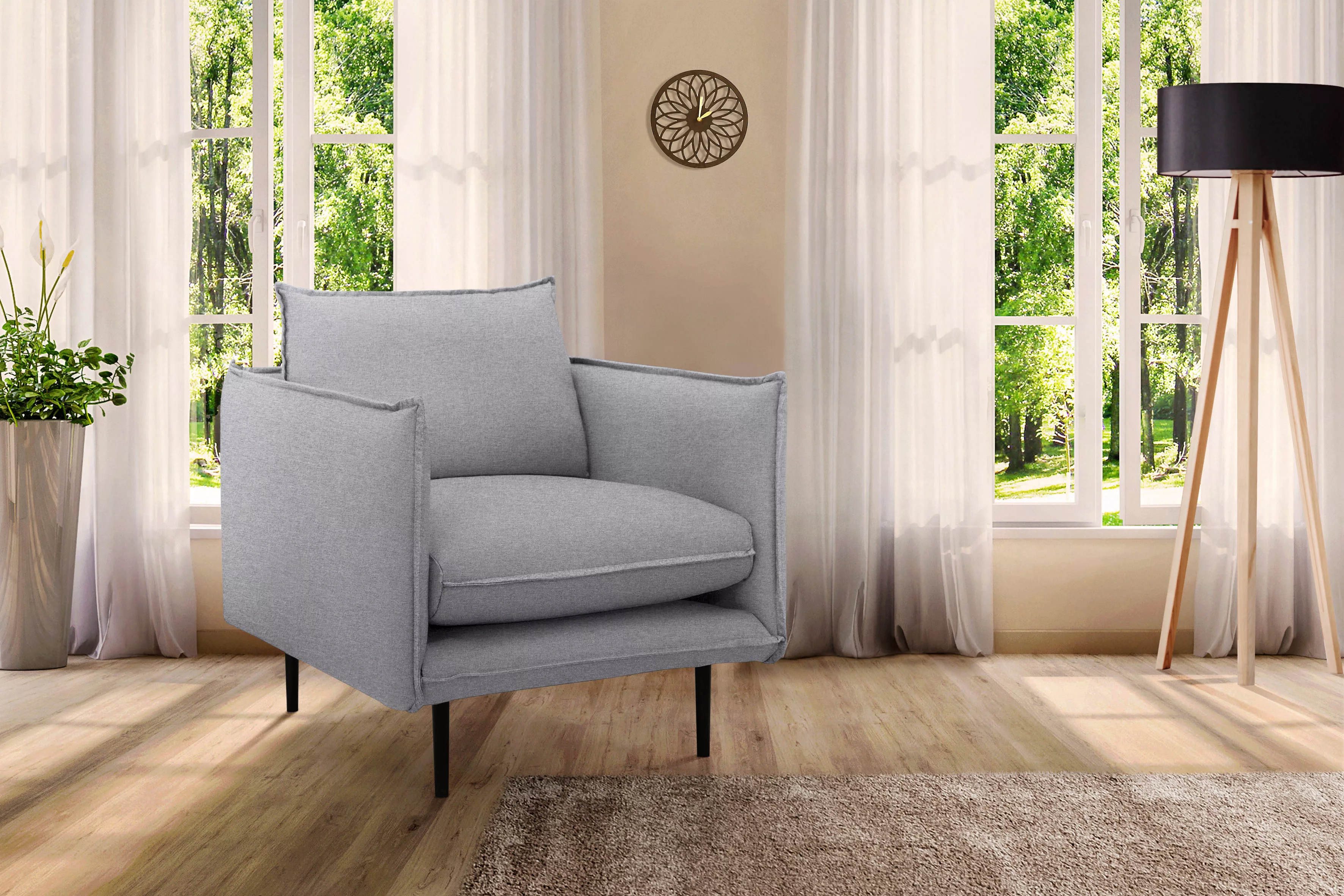 INOSIGN Sessel »Somba«, mit dickem Keder und eleganter Optik günstig online kaufen