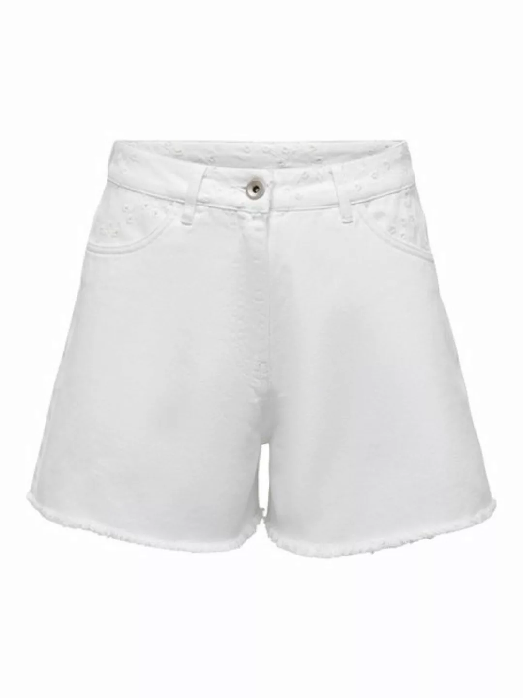 ONLY Shorts Elena (1-tlg) Stickerei, Fransen günstig online kaufen