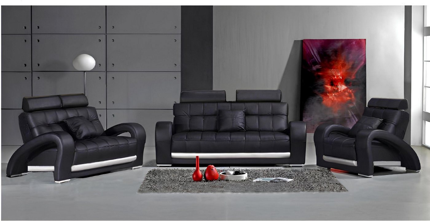 Xlmoebel Sofa Modernes Ledersofa mit USB-Anschluss in Wohnlandschaft-Design günstig online kaufen