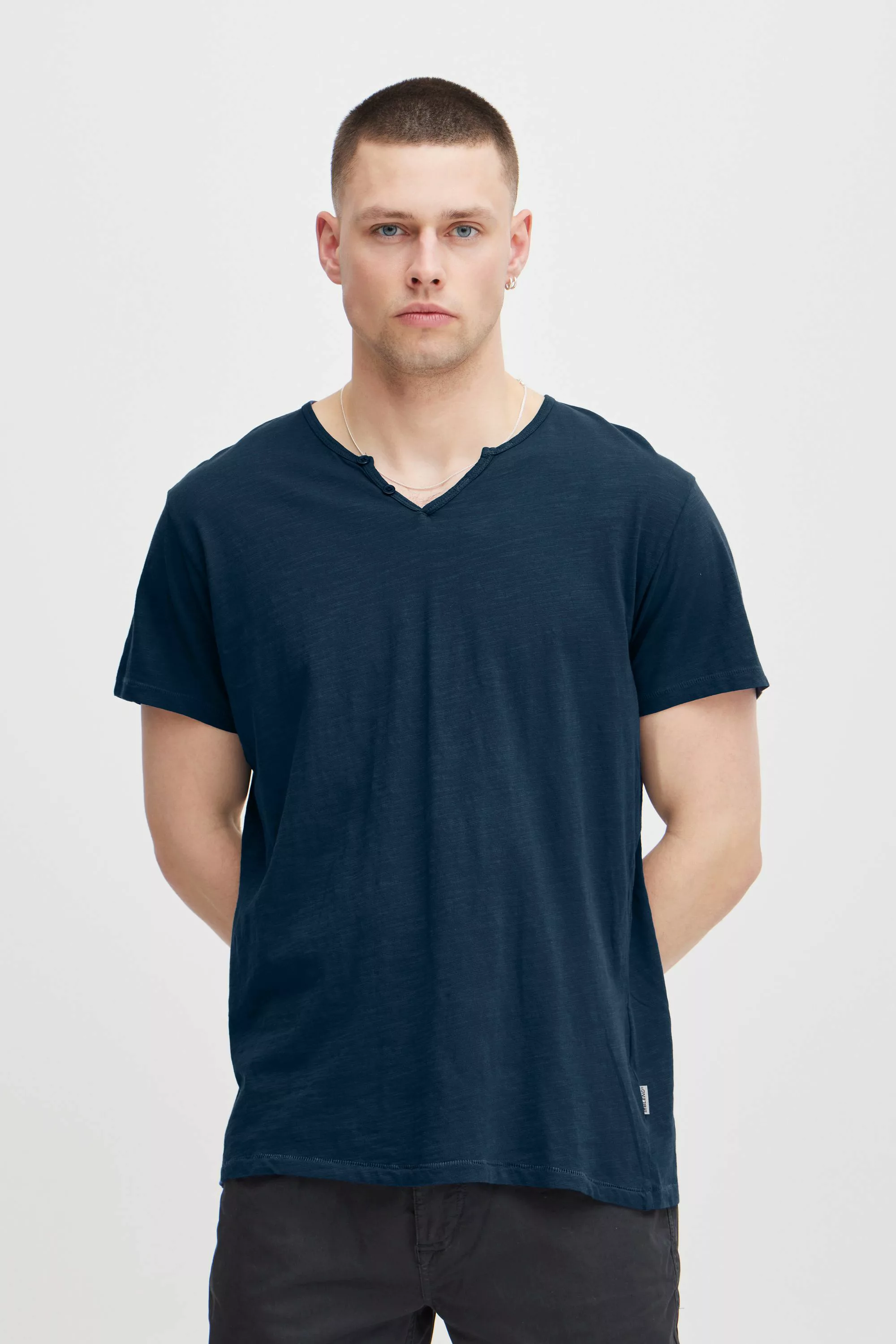 Blend T-Shirt "BHAshton split neck tee" günstig online kaufen