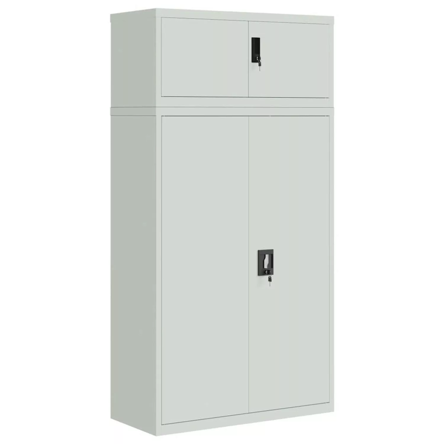 vidaXL Aktenschrank Hellgrau 90x40x180 cm Stahl günstig online kaufen