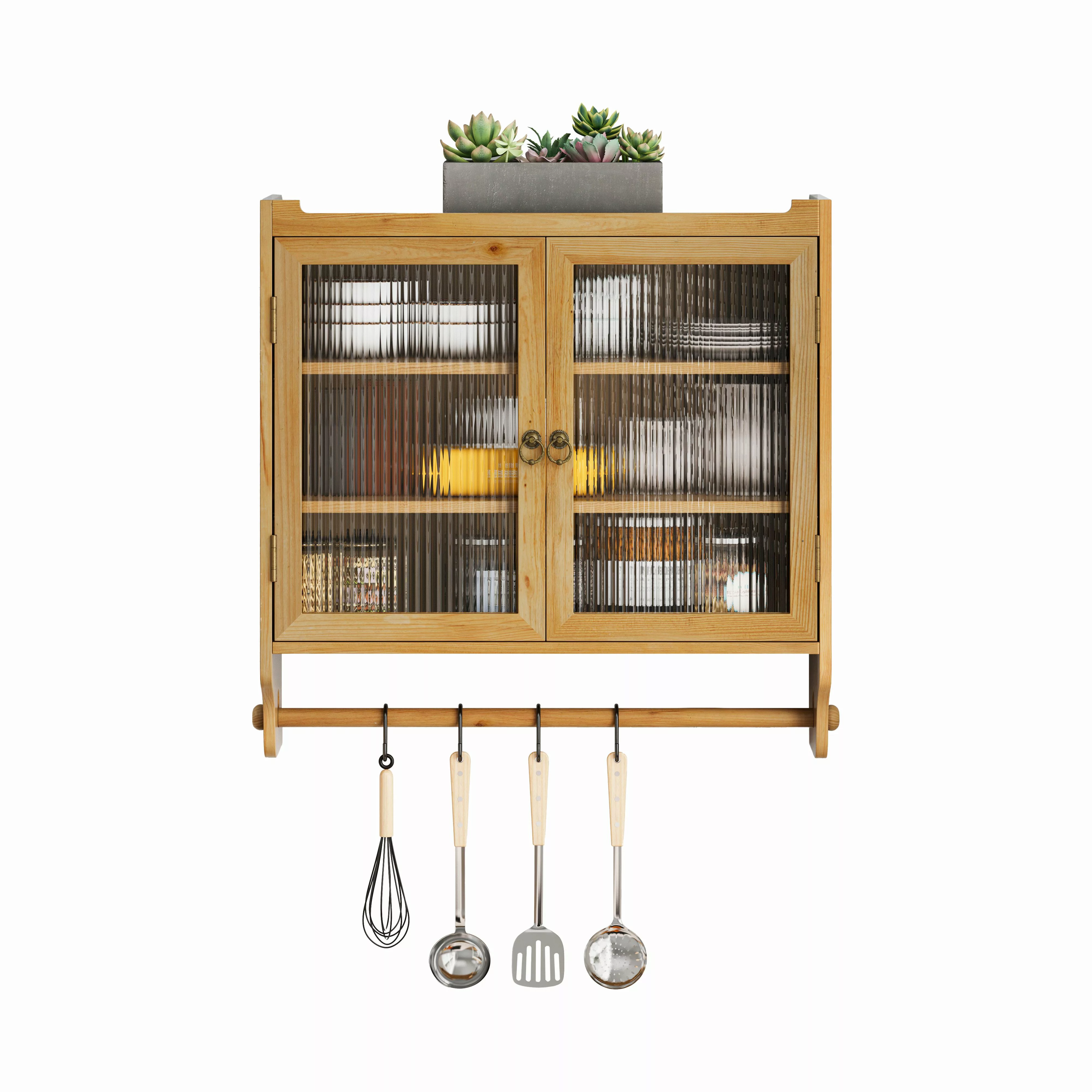 OKWISH Hängeschrank Wandhängeschrank,Glas-Wandregal (Vintage 63 cm günstig online kaufen