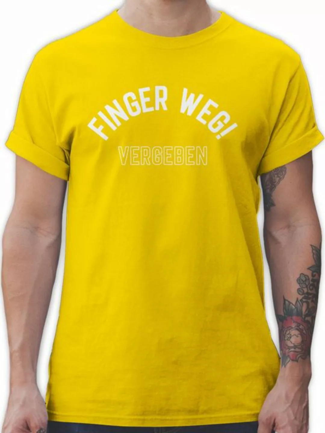 Shirtracer T-Shirt Finger weg! Vergeben Partner-Look Pärchen Herren günstig online kaufen