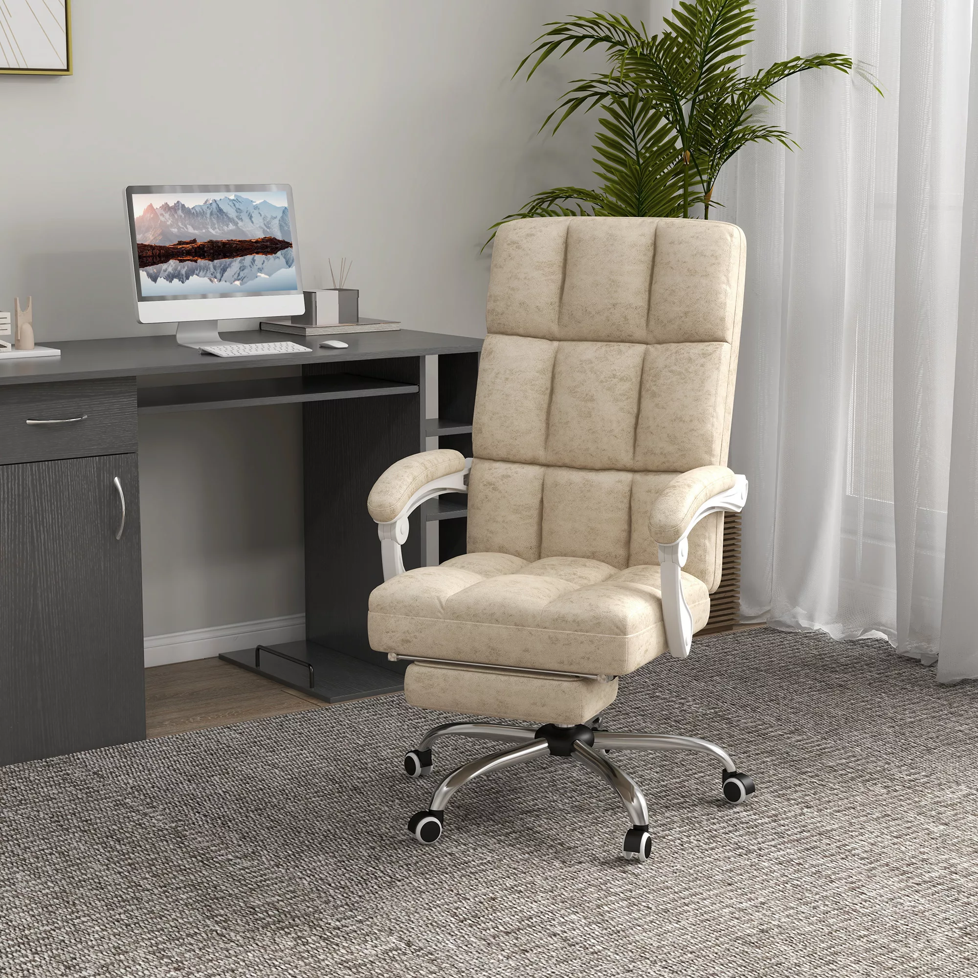 Vinsetto moderner Bürostuhl, 4 Massagepunkte, ergonomisch Bürostuhl mit Mas günstig online kaufen