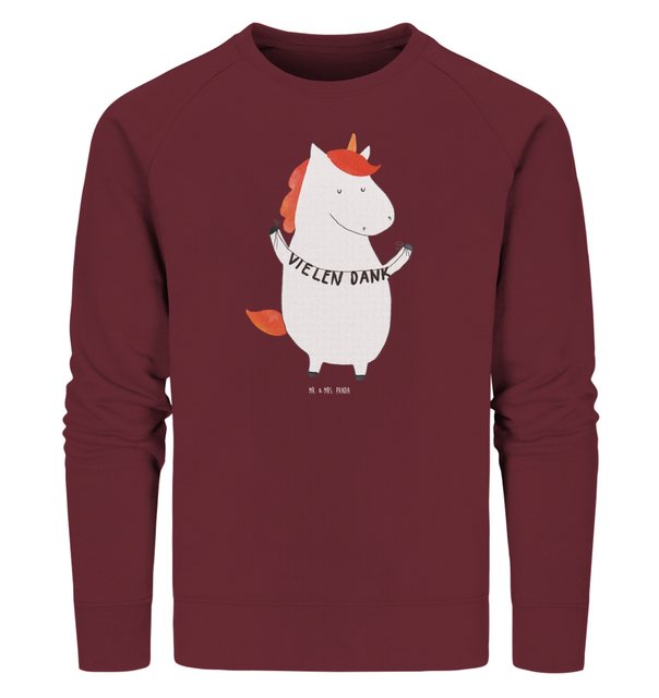 Mr. & Mrs. Panda Longpullover Größe XL Einhorn Dankeschön - Burgundy - Gesc günstig online kaufen