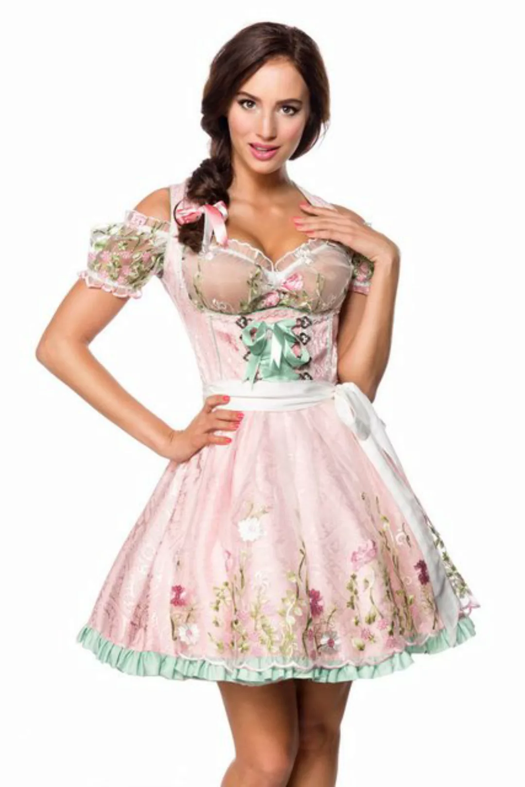 Dirndline Dirndl Oktoberfest Kleid Dirndl Tracht Wiesn Wasn Rüschen Spitze günstig online kaufen