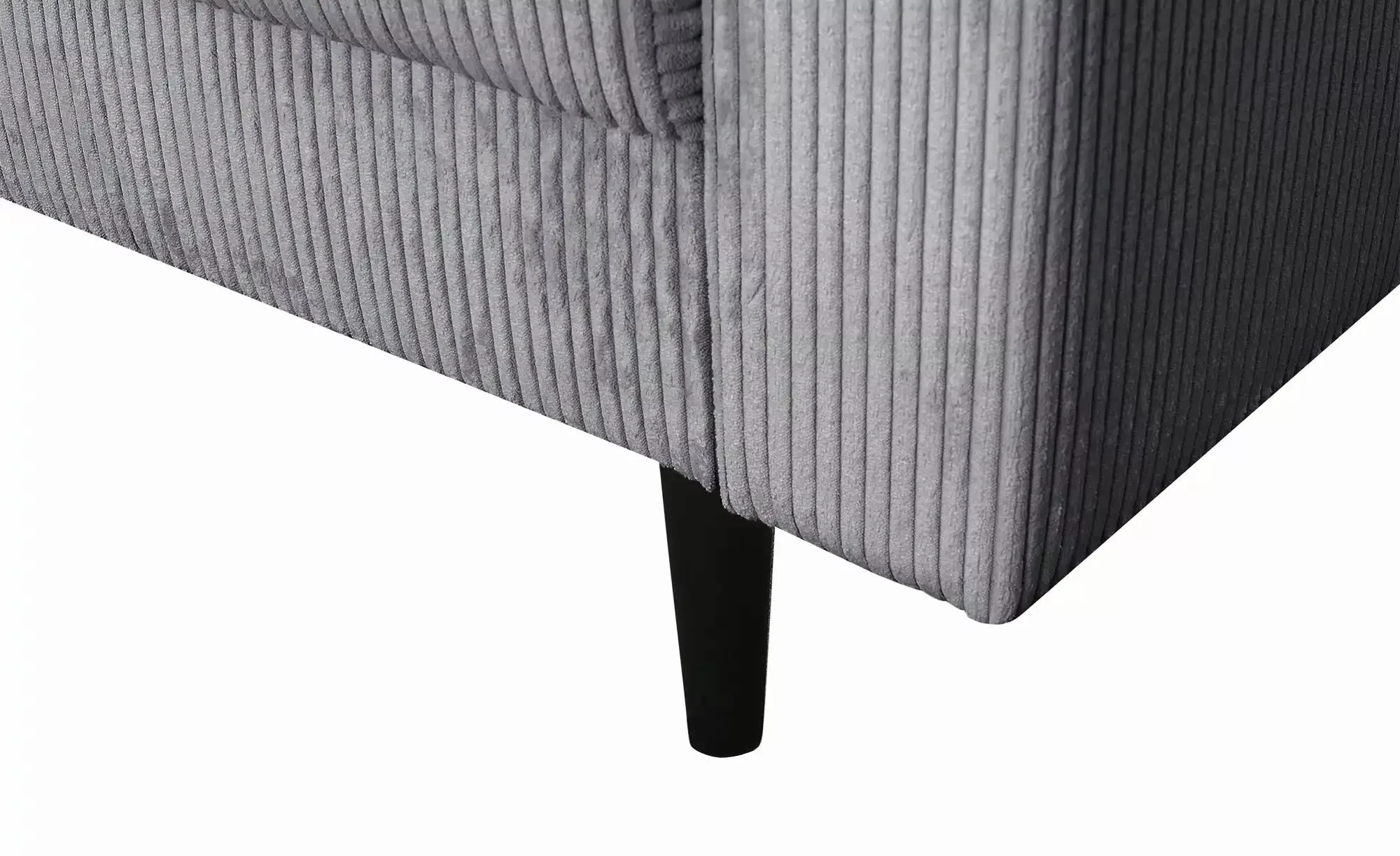 uno Ecksofa trendiger Cordstoff Livorno ¦ grau ¦ Maße (cm): B: 221 H: 105 T günstig online kaufen