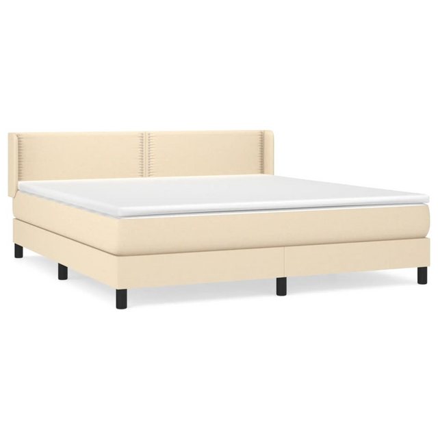 vidaXL Boxspringbett Boxspringbett mit Matratze Creme 180x200 cm Stoff Bett günstig online kaufen